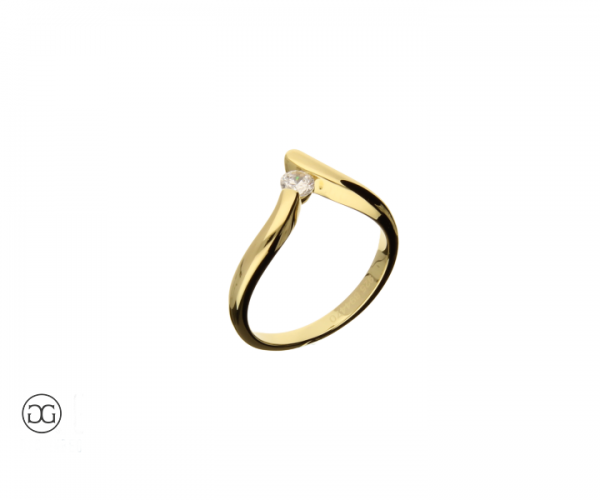 Solitärring Leipzig Gelbgold Brillant 0,20ct