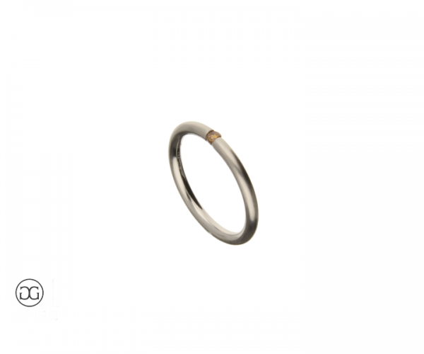 Damenring Platin Brillant cognac 0,05ct