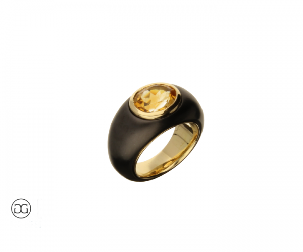 Citrinring 2,20ct Gelbgold Edelstahl