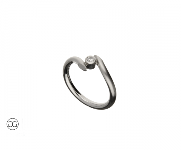 Platinring 950 Brillant 0,095ct