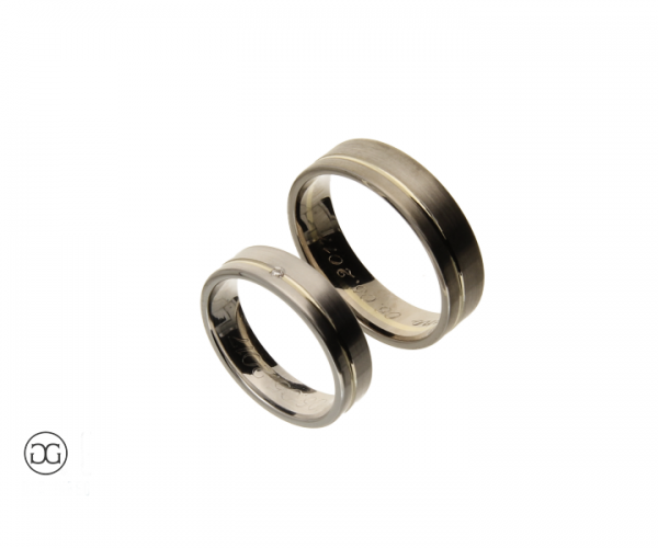 Trauringe Weißgold 585 Brillant 0,01ct