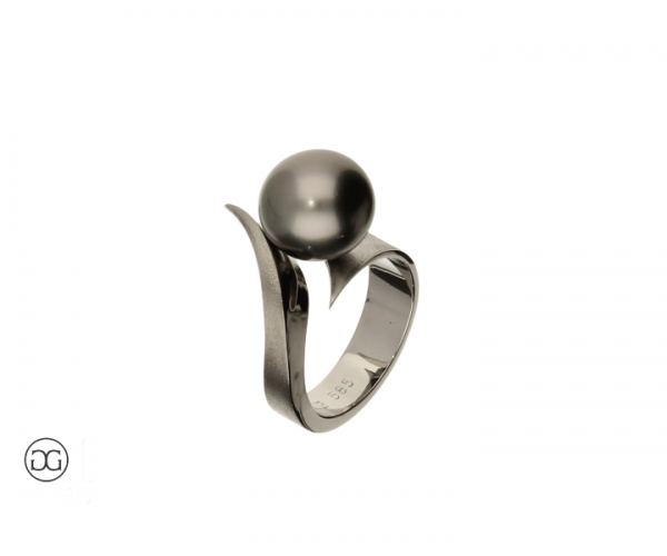 Damenring Weißgold 585 Tahiti-Zuchtperle