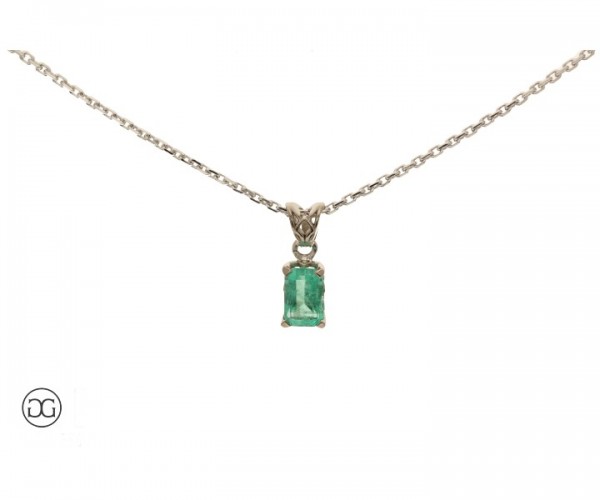 Anhänger Weißgold 585 Smaragd 0,86ct