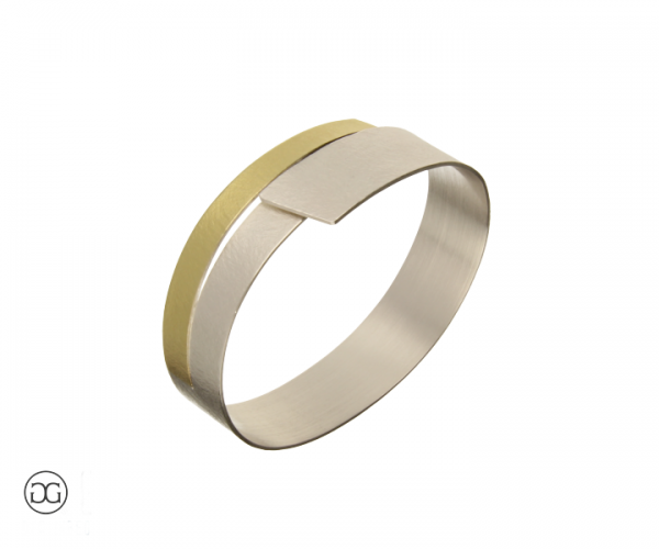 Armreif Silber 935 Bicolor