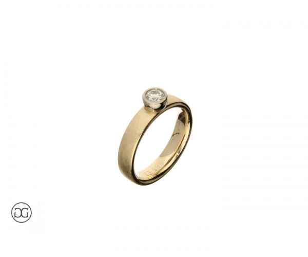 Brillantring Rosegold 585 Brillant 0,25ct