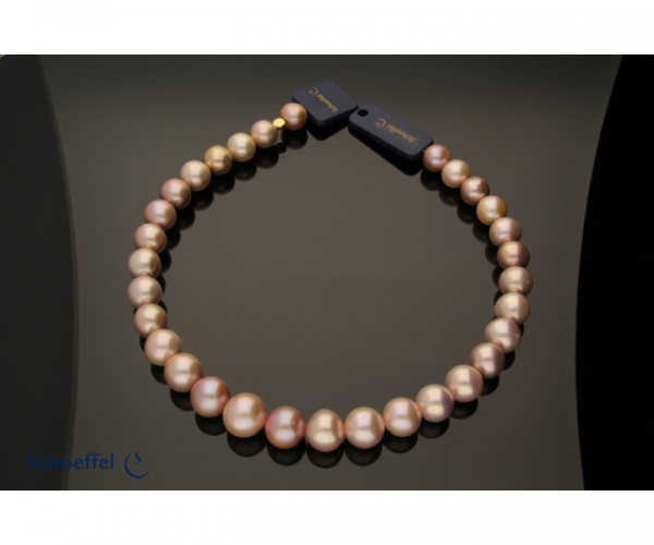 Frischwasser-Zuchtperlen Collier 12,4-15.1 mm