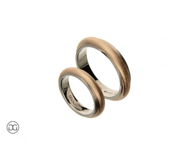 Trauringe Palladium Rotgold