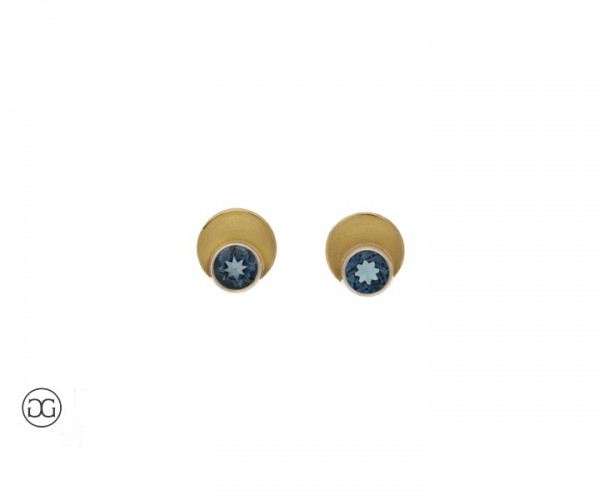 Ohrstecker Silber 935 Bicolor Topas