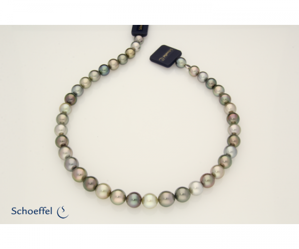 Tahiti-Zuchtperlen Collier 10,0-11,9 mm