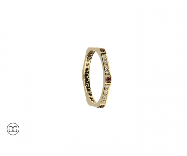 Vorsteckring Brillant Rubin