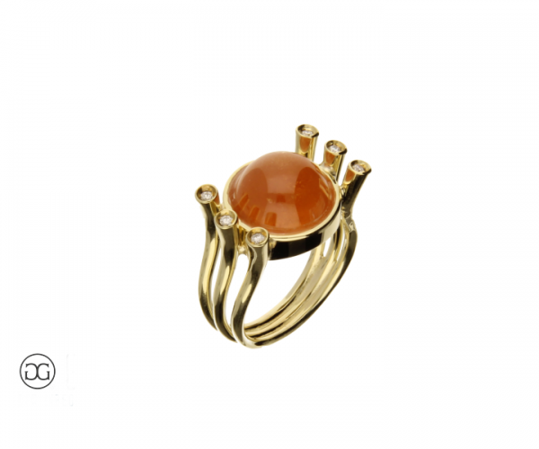 Damenring Spessartin Brillanten