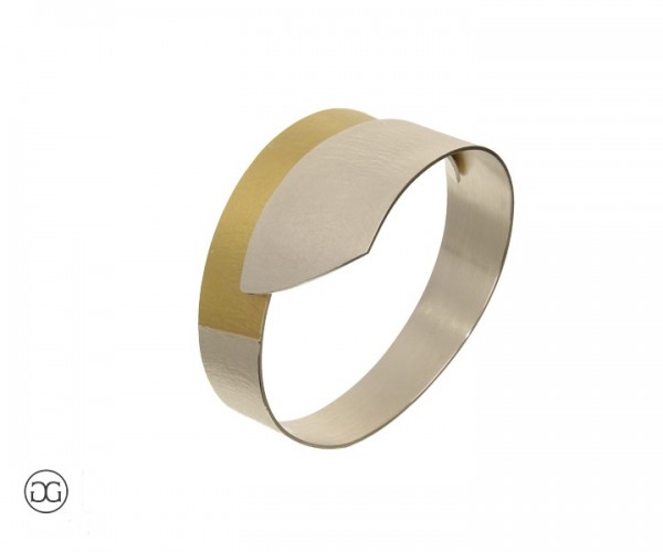 Armreif Silber 935 Bicolor