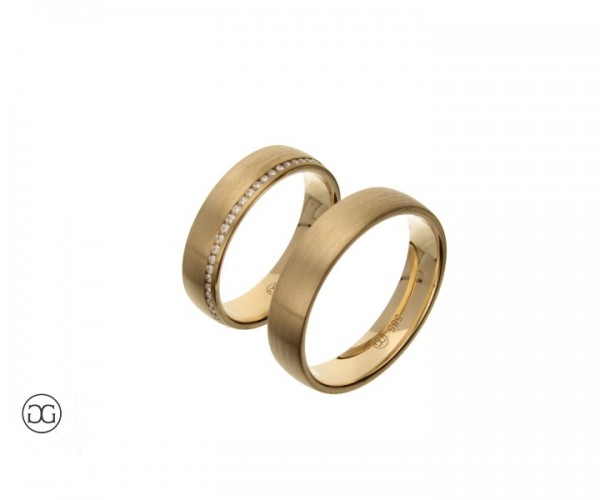 Trauringe Rosegold 585 Brillanten 0,29ct