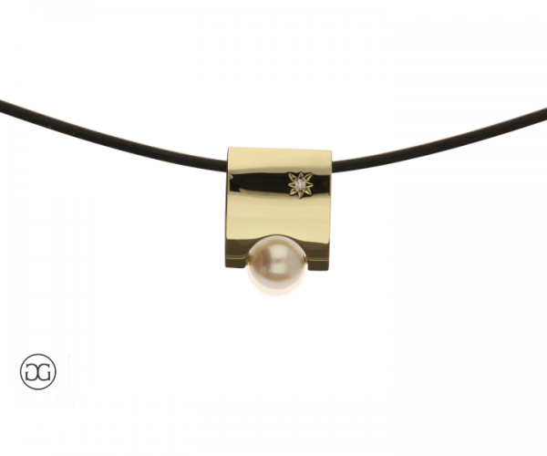 Perlenanhänger Akoya-Zuchtperle Brillant