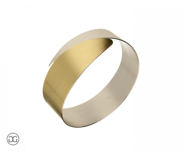 Armreif Silber 935 Bicolor