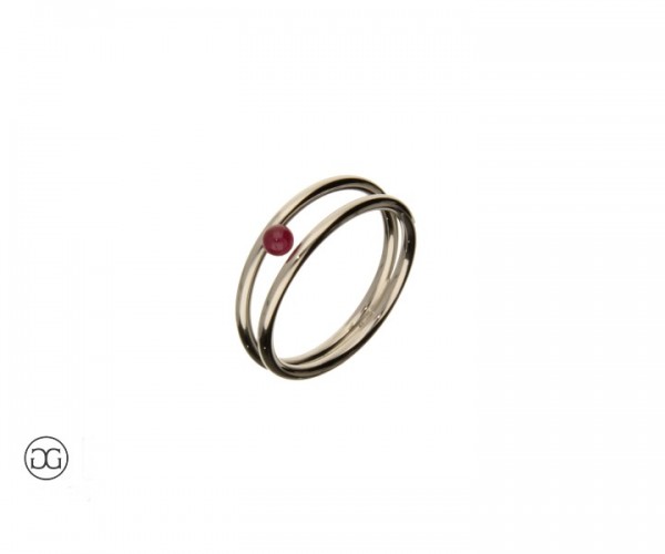 Damenring Palladium 950 Rubin