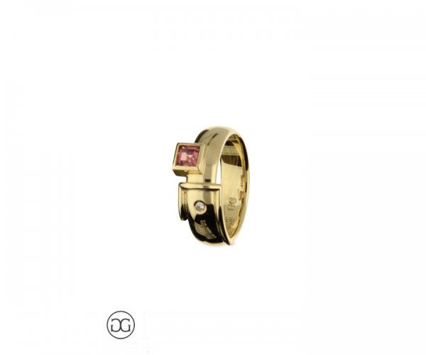 Damenring Gelbgold 585 Turmalin