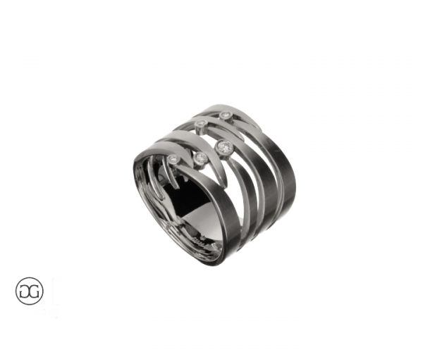 Diamantring Platin 950 Brillanten 0,085ct