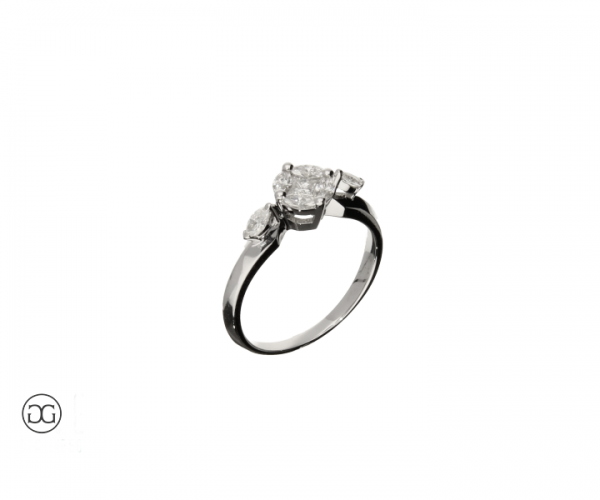 Diamantring Weißgold 750 Brillanten 0,55ct