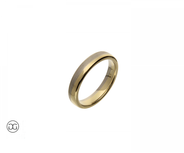 Trauring Gelbgold 585 Palladium 950