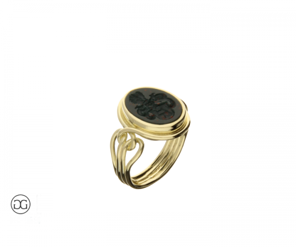 Damenring Wappengravur