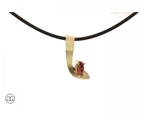 Anhänger Gelbgold 585 Turmalin