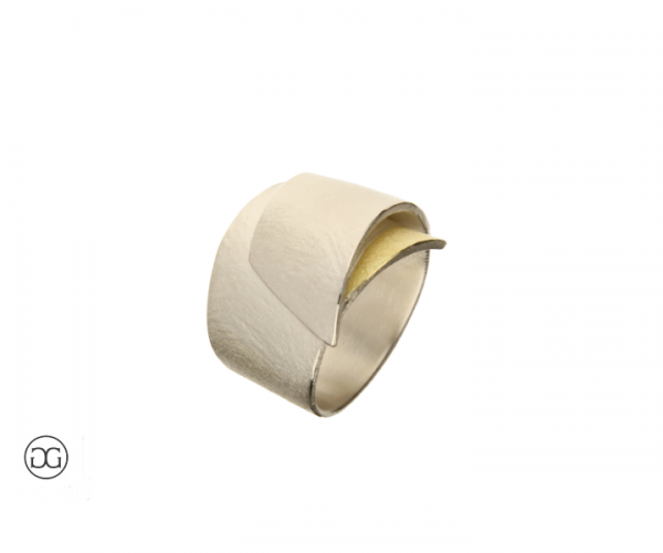 Damenring Silber Bicolor