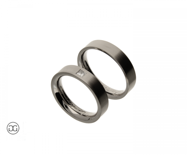 Trauringe Weißgold 585 Diamant 0,15ct