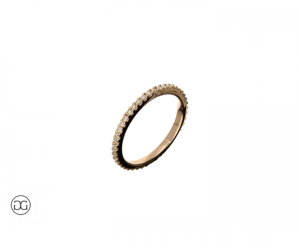 Vorsteckring Rotgold 750 Brillanten 0,41ct