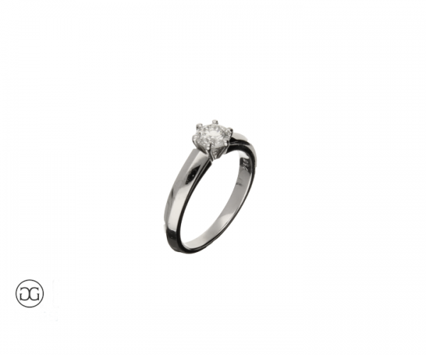 Solitärring Weißgold 750 Brillant 0,57ct