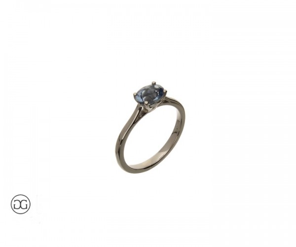 Damenring Weißgold 585 Aquamarin 0,73ct