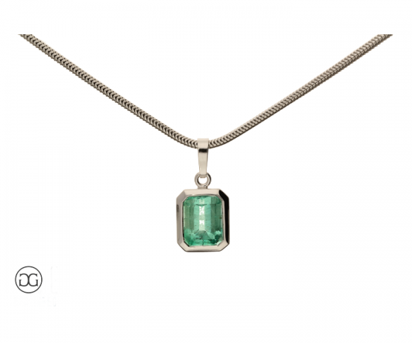 Anhänger Weißgold 585 Smaragd 2,75ct