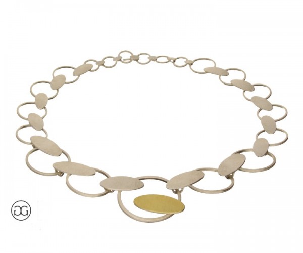 Collier Silber 935 Bicolor