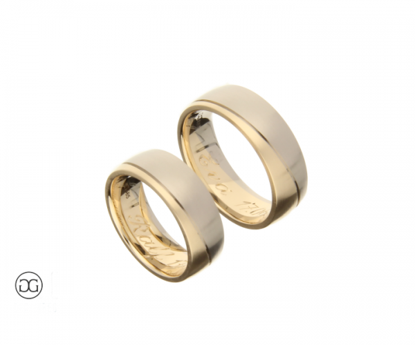 Trauringe Weißgold Rosegold