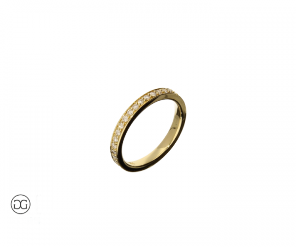 Vorsteckring Gelbgold 750 Brillanten 0,48ct