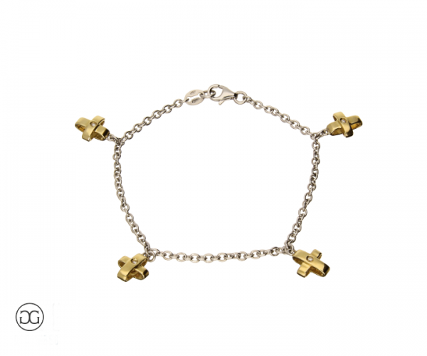 Armband Weißgold Gelbgold 750