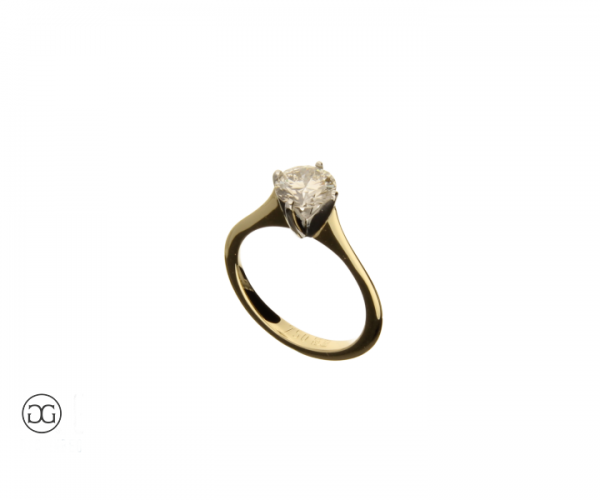 Solitär Gelbgold 750 Brillant 1,00ct