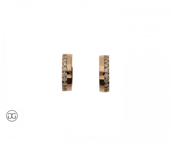 Ohrcreole 585 Rotgold Brillanten 1,08ct