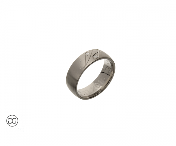 Trauring Weißgold 585 Brillanten 0,01ct