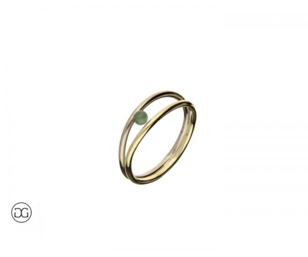 Damenring Bicolor Aventurin