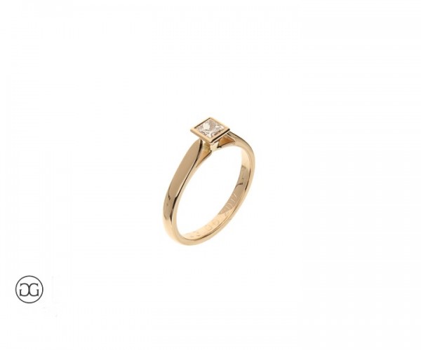 Damenring Rosegold 750 Diamant 0,28ct