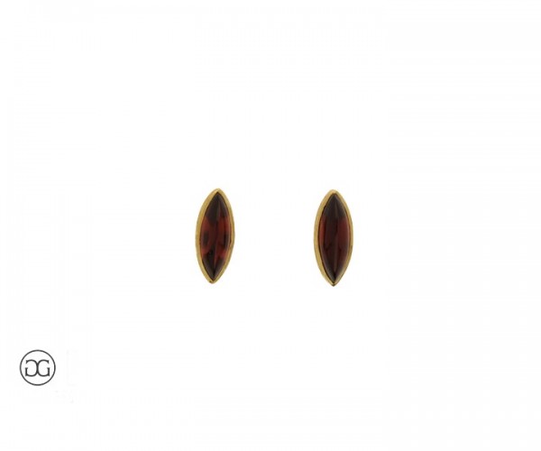 Ohrstecker Silber 935 Bicolor Granat