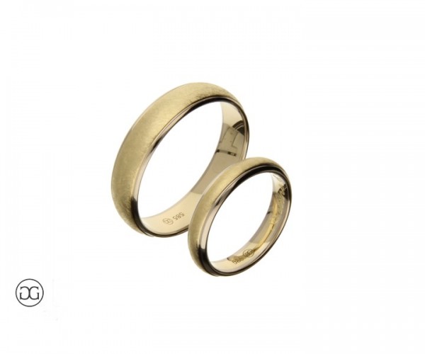 Trauringe Bicolor Gelbgold Weißgold 585