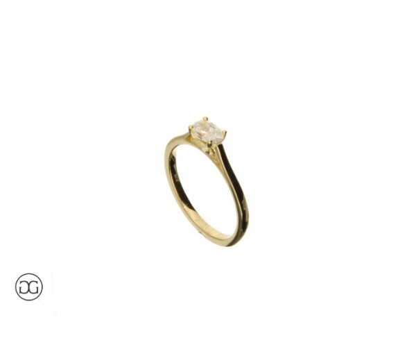 Damenring Gelbgold 750 Diamant Ovalschliff 0,36ct