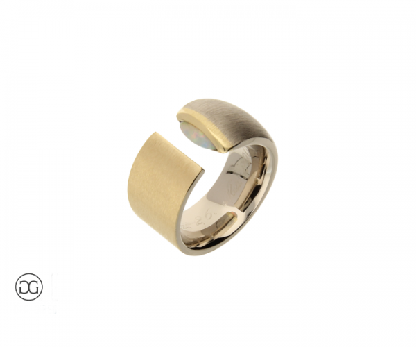 Damenring Bicolor mit Opal