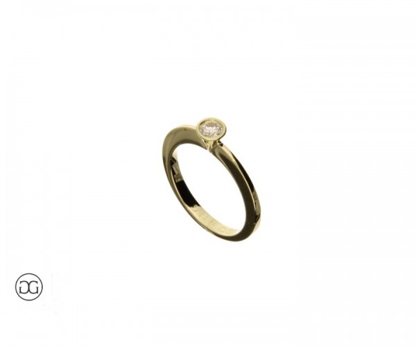 Verlobungsring Gelbgold 585 Brillant 0,18ct
