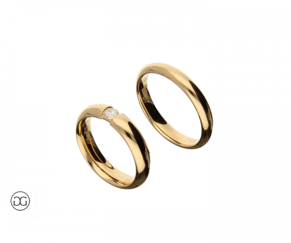 Trauringe Rosegold 750 Brillant 0,16ct