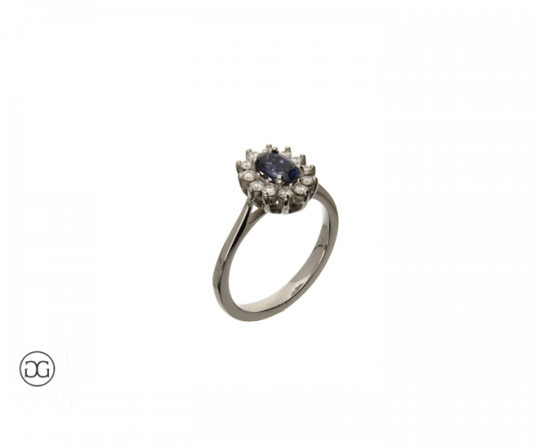 Damenring Platin 950 Saphir 0,57ct