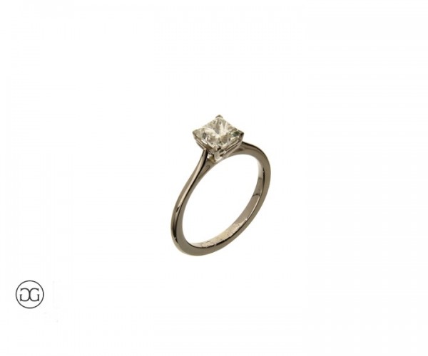 Damenring Weißgold 585 Diamant Princess 0,70ct