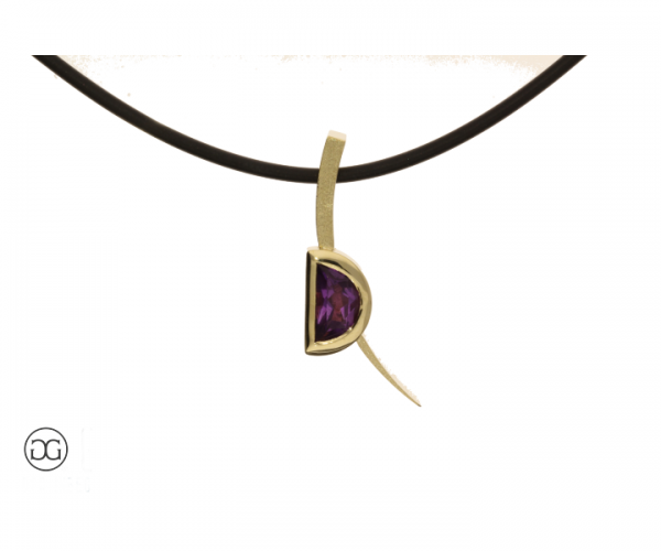 Anhänger Gelbgold 585 Amethyst